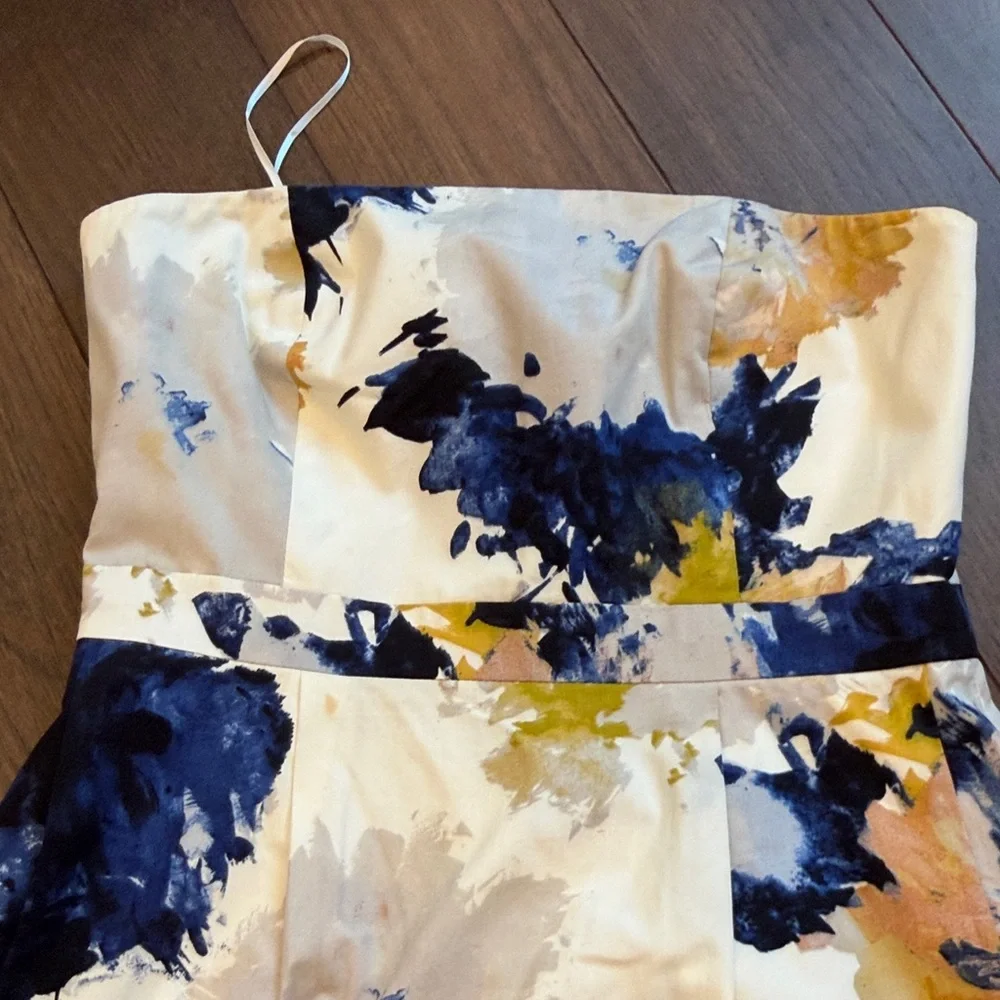 J. Crew Floral Strapless Dress Size 2 C12-024
